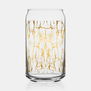 Golden Tree Bark Cracks Can Glass