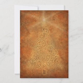 Golden Tree Carte de vacances avec Paisley Tree