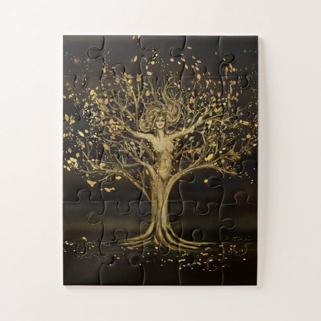 Golden Tree Goddess Jigsaw Puzzle (Vertical)