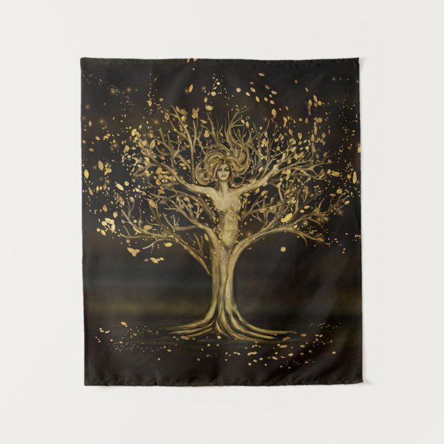 Golden Tree Goddess Tapestry (Front)