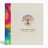 Golden Tree of life - Colourful Leaves Binder (Front)