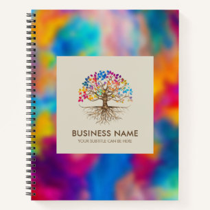 Golden Tree of life - Colourful Leaves Notebook