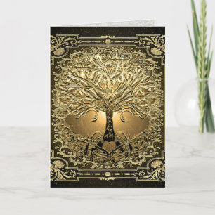 Golden Tree of Life Graphic Arts Card