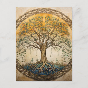 Golden Tree of Life Postcard