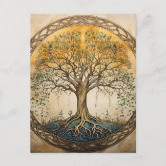 Golden Tree of Life Postcard