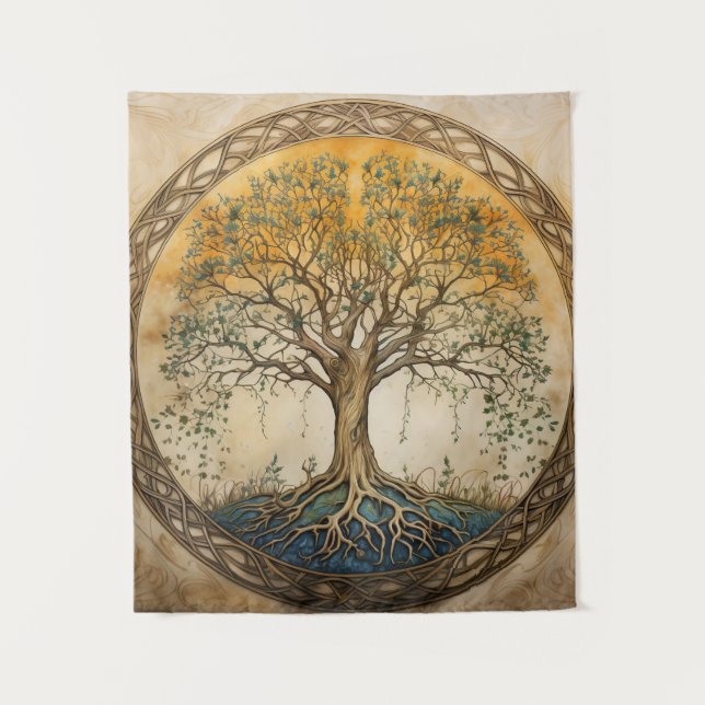 Golden Tree of Life Tapestry (Front)