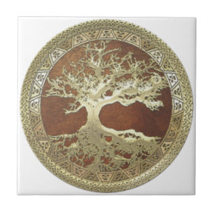 GOLDEN TREE OF LIFE TILE