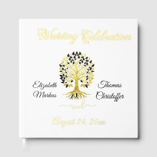 Golden Tree of Life Timeless Sophisticated Elegant Guest Book
