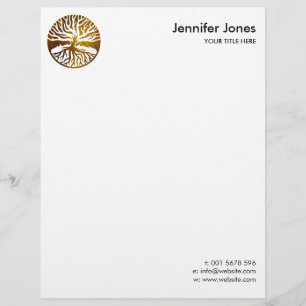 Golden Tree of life  -Yggdrasil Letterhead