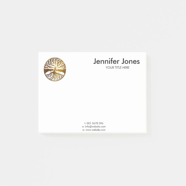 Golden Tree of life  -Yggdrasil Post-it Notes (Front)