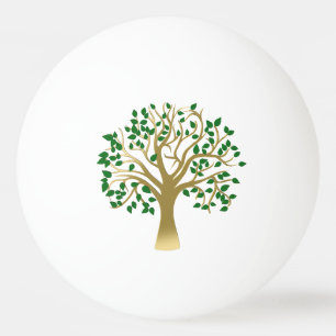 Golden tree ping pong ball
