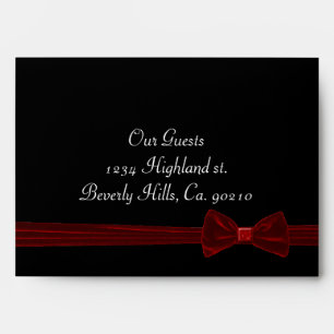 Golden Tree With Red Ribbon & Bow Size A7 Envelopes