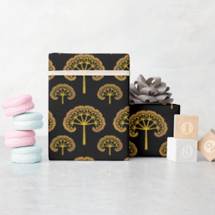 Golden Trees Wrapping Paper