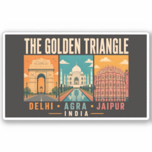 Golden Triangle India Illustration Vintage