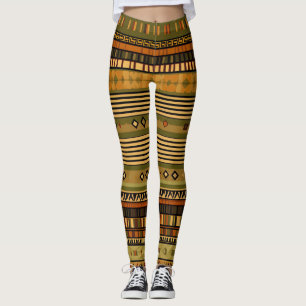 Golden Tribal Glow Leggings