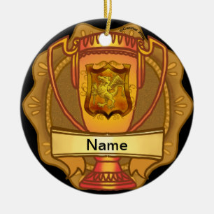 Golden Trophy Ceramic Ornament