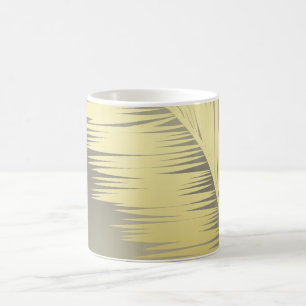 Golden Tropical Palm leaves  Coffee Mug