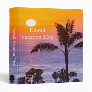 Golden Tropical Sunset Vacation Binder