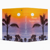 Golden Tropical Sunset Vacation Binder (Background)