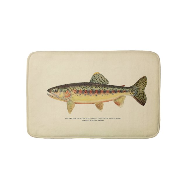 Golden Trout of Soda Creek, California Bath Mat (Front)