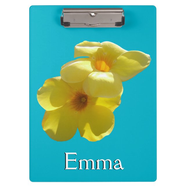 Golden Trumpet Flowers I Clipboard (Front)