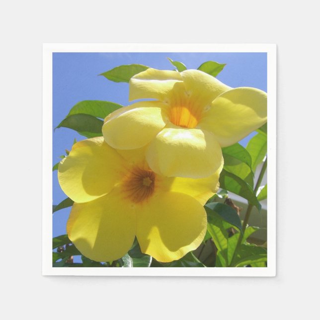 Golden Trumpet Flowers I Napkin (Front)