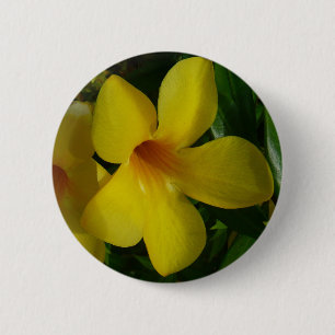 Golden Trumpet Flowers II Tropical 2 Inch Round Button