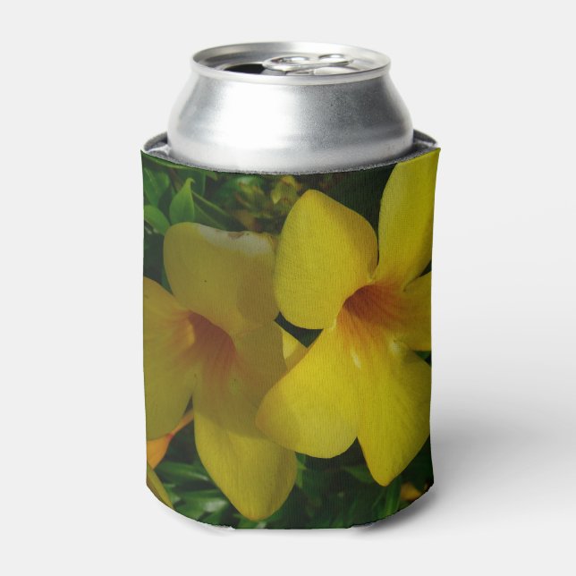 Golden Trumpet Flowers II Tropical Can Cooler (Can Front)