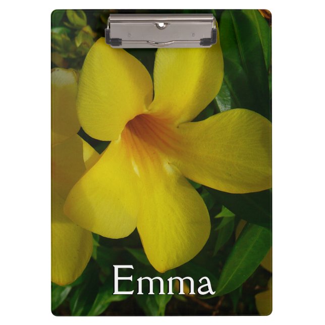 Golden Trumpet Flowers II Tropical Clipboard (Front)