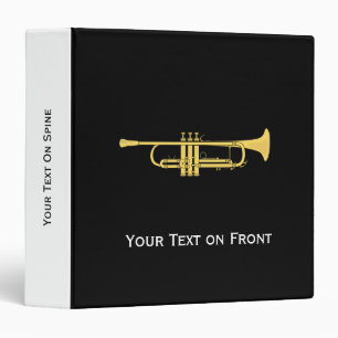 Golden Trumpet Music Theme Binder