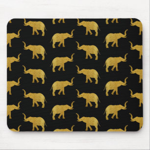 Golden Trumpeting Elephants Mouse Pad