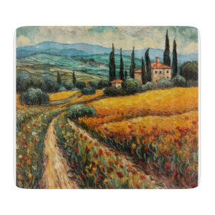 Golden Tuscany Dreams Cutting Board