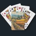 Golden Tuscany Dreams Playing Cards<br><div class="desc">Bring a touch of European charm to your game nights with these Golden Tuscany Dreams playing cards. Featuring a painterly design inspired by the sun-kissed hills and expressive textures of Tuscany, this deck turns every shuffle and deal into an elegant experience. Perfect for travel lovers, art enthusiasts, or anyone who...</div>