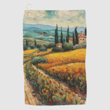 Golden Tuscany Wildflower Countryside Landscape