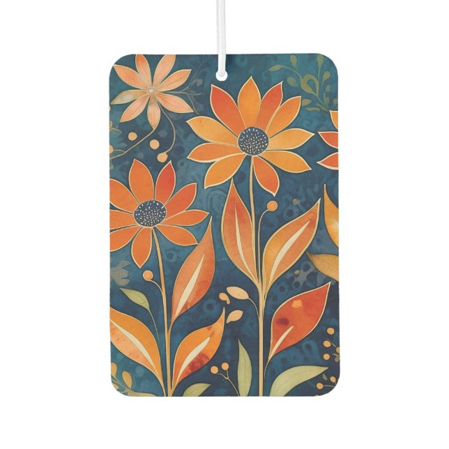 Golden Twilight Floral Air Freshener (Front)