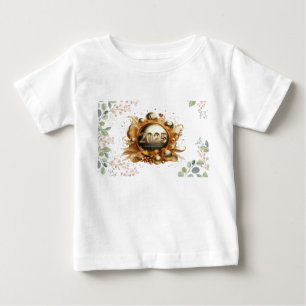 Golden typography happy new year 2025 baby T-Shirt