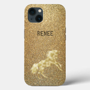 Golden unicorn iPhone 13 case