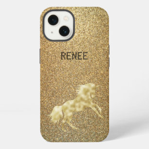 Golden unicorn iPhone 13 case