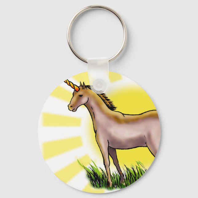 Golden Unicorn Keychain (Front)