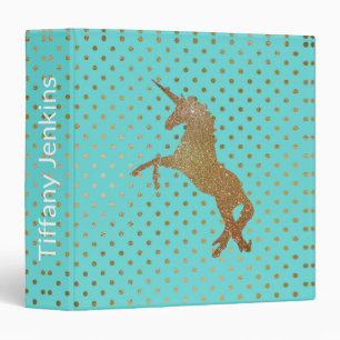 Golden Unicorn scrapbook binder