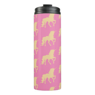 Golden Unicorn Thermal Tumbler