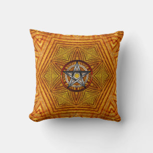 Golden Unity : Geometric Pentacle Cushion / Pillow