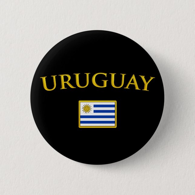Golden Uruguay 2 Inch Round Button (Front)