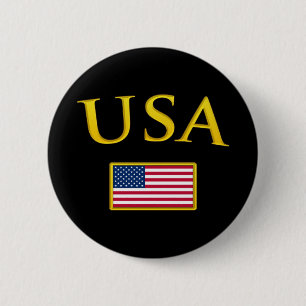 Golden USA 2 Inch Round Button