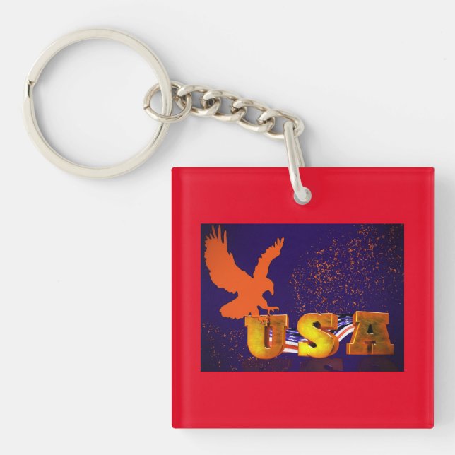 Golden USA Keychain (Front)