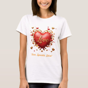 "Golden Valentine Love" T-Shirt