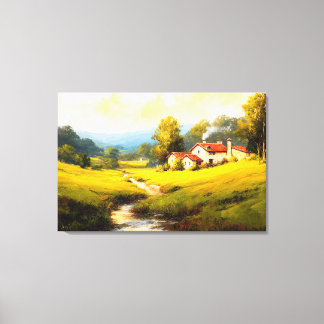 Golden Valley Homestead Canvas Print