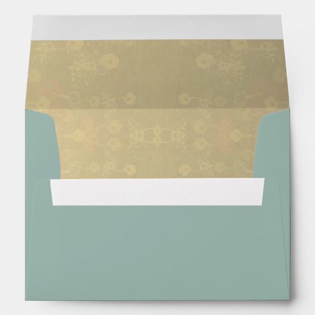 Golden Veiled Wildflower Envelope (Back (Bottom))
