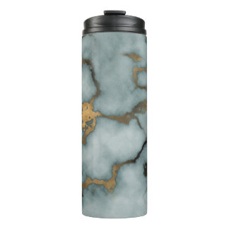 Golden Vein Marble  Ocean Mist Thermal Tumbler