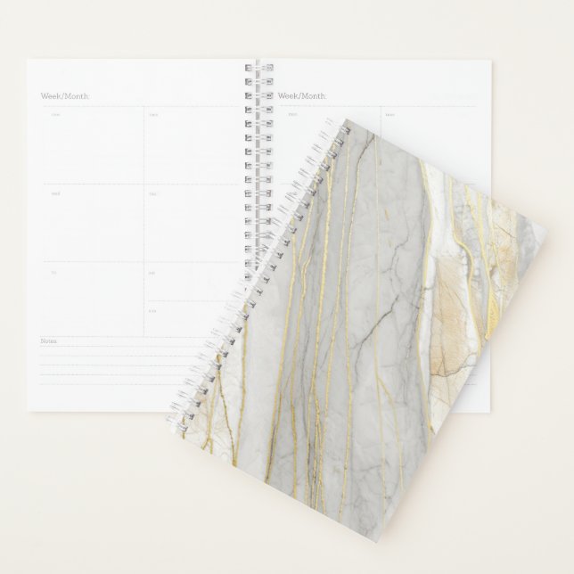 Golden Veined Carrara Marble Texture Planner (Display)